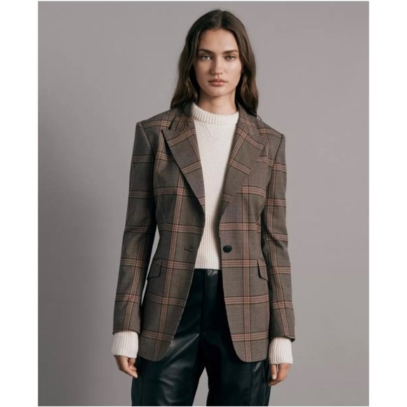 NWT Rag & Bone Bianca Wool Plaid Blazer Jacket - Picture 1 of 7